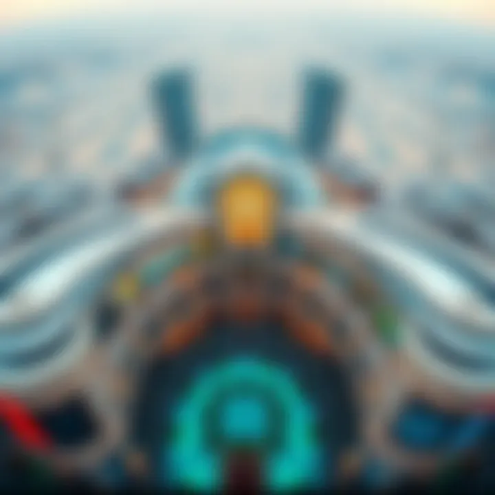 Aerial view of Dubai Mall showcasing its architectural grandeur