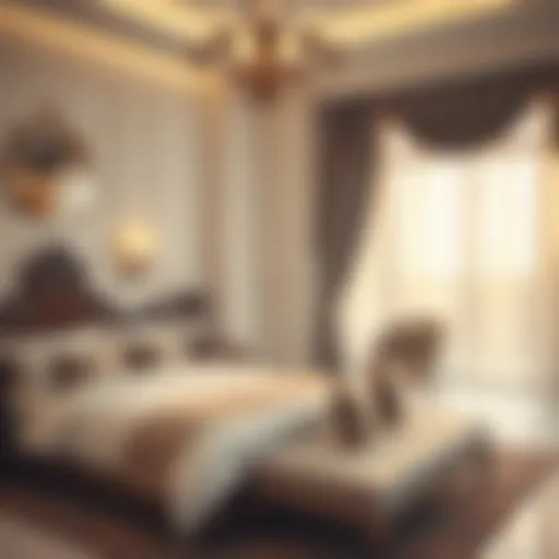 Luxurious villa room interior showcasing elegant design