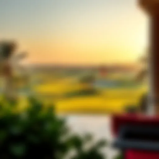 Luxurious golf course view at Yas Golf Collection